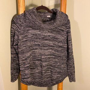 Cowl Neck Heathered Grey Sweater